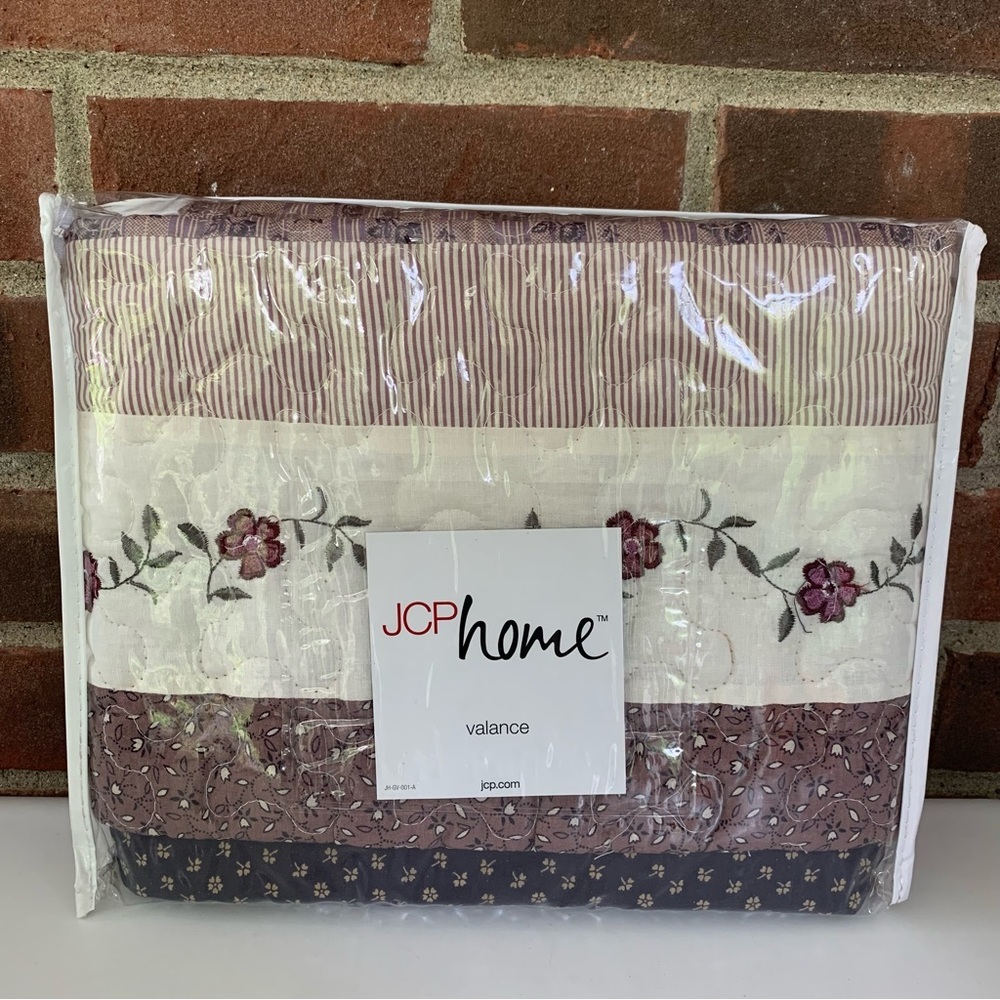 JCPenney Home Boho Quilted Printed Valances NEW